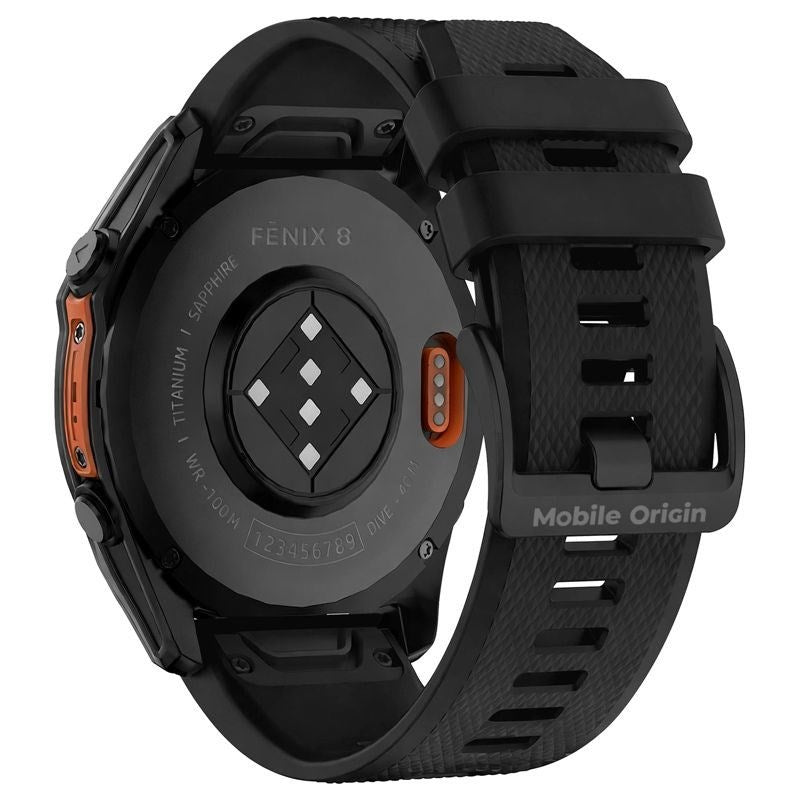 Universal Garmin 26mm QuickFit Mobile Origin Easy Strap Silikon Armband - Svart