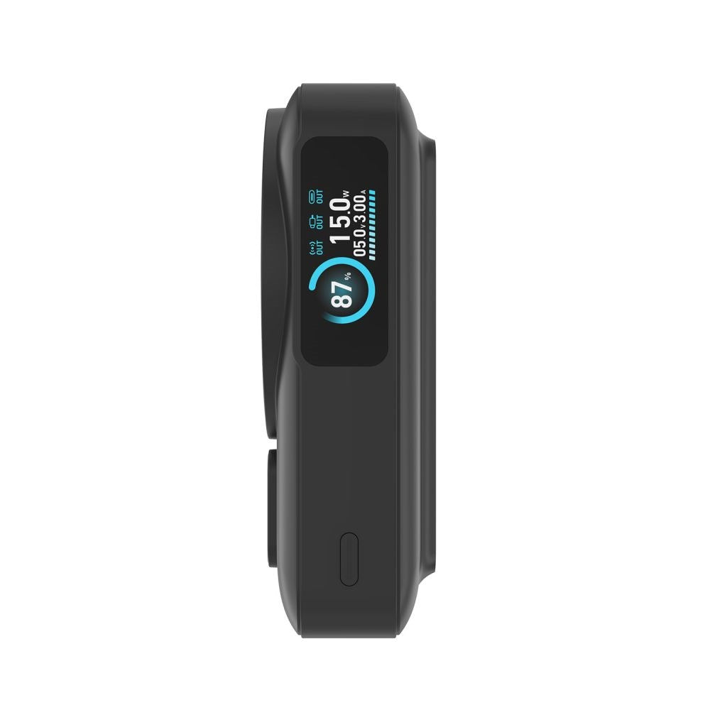 Mobile Origin 10 000 mAh Powerbank med Trådlös Laddning / Inbyggd USB-C Kabel - MagSafe / Qi2 Kompatibel - Svart