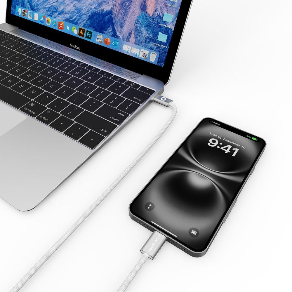 Mobile Origin UltraSlim 60W USB-C till USB-C Kabel - 1m - Vit
