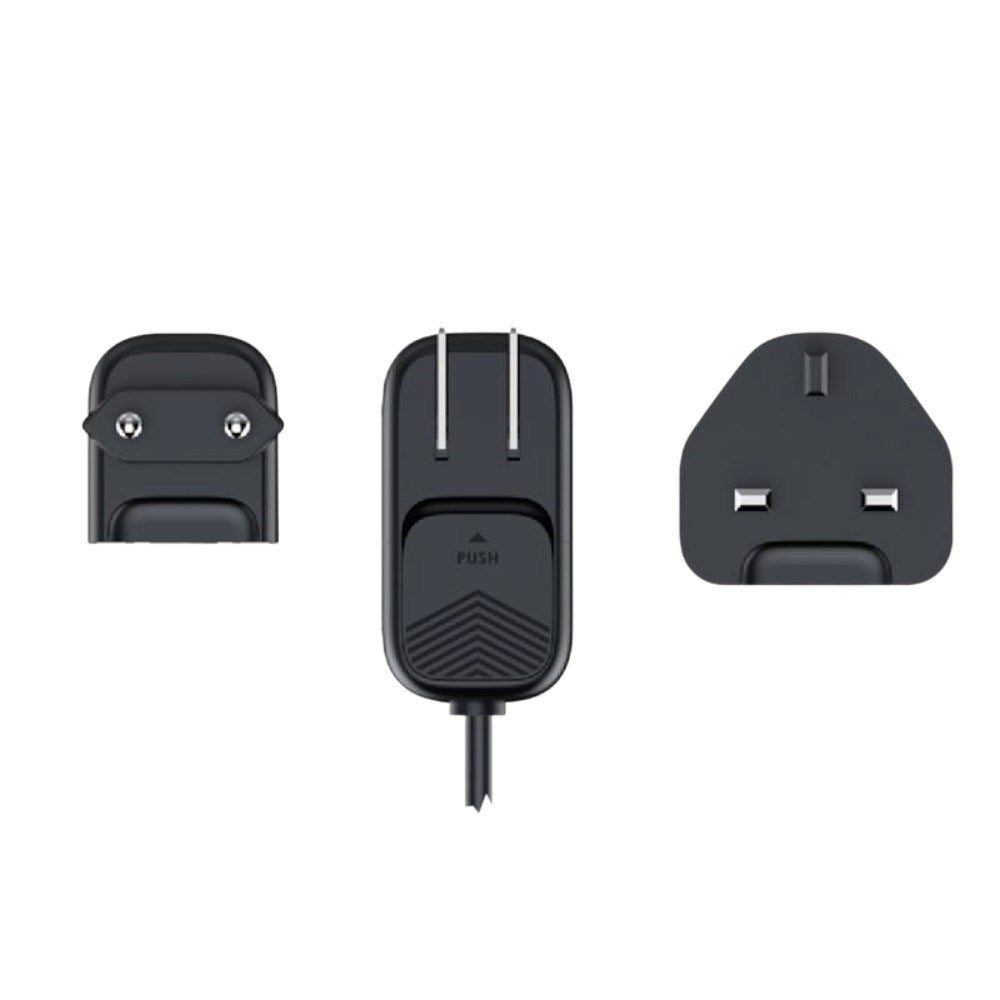 6-i-1 Reseadapter För EU/UK/USA Mobile Origin - 3x USB-C + 3x USB-A – Svart