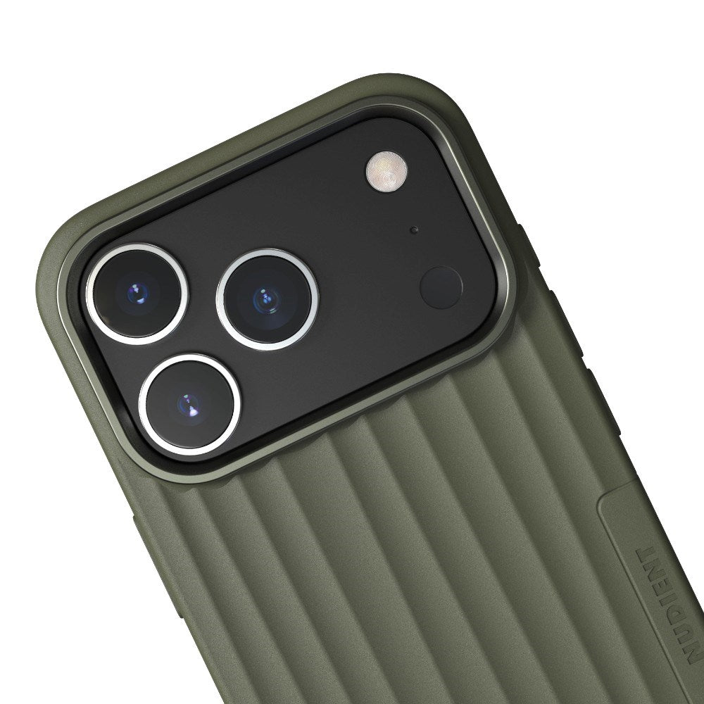 iPhone 18 Pro / 17 Pro Nudient Bold Case Skal - MagSafe Kompatibel - Olive Green