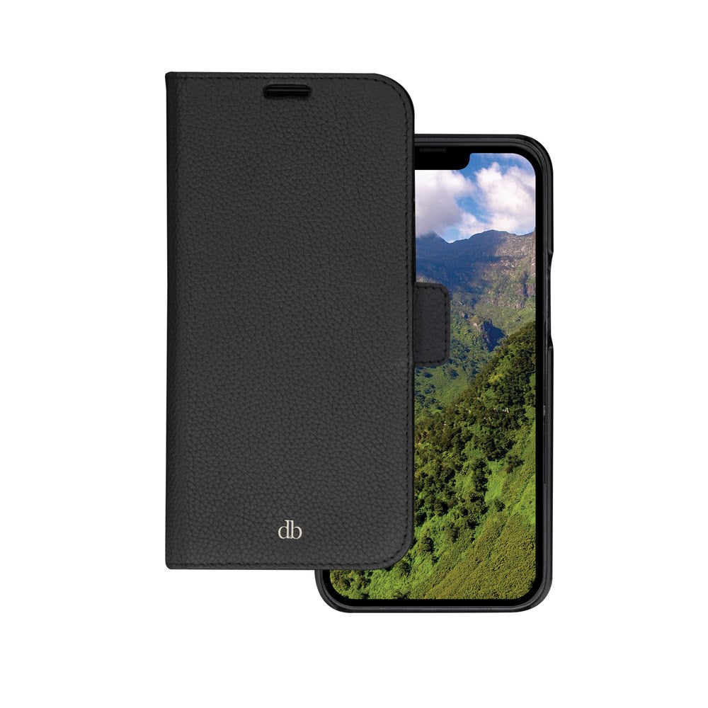 iPhone 14 Plus dbramante1928 New York 2-i-1 Äkta Läder Flip Fodral - Night Black