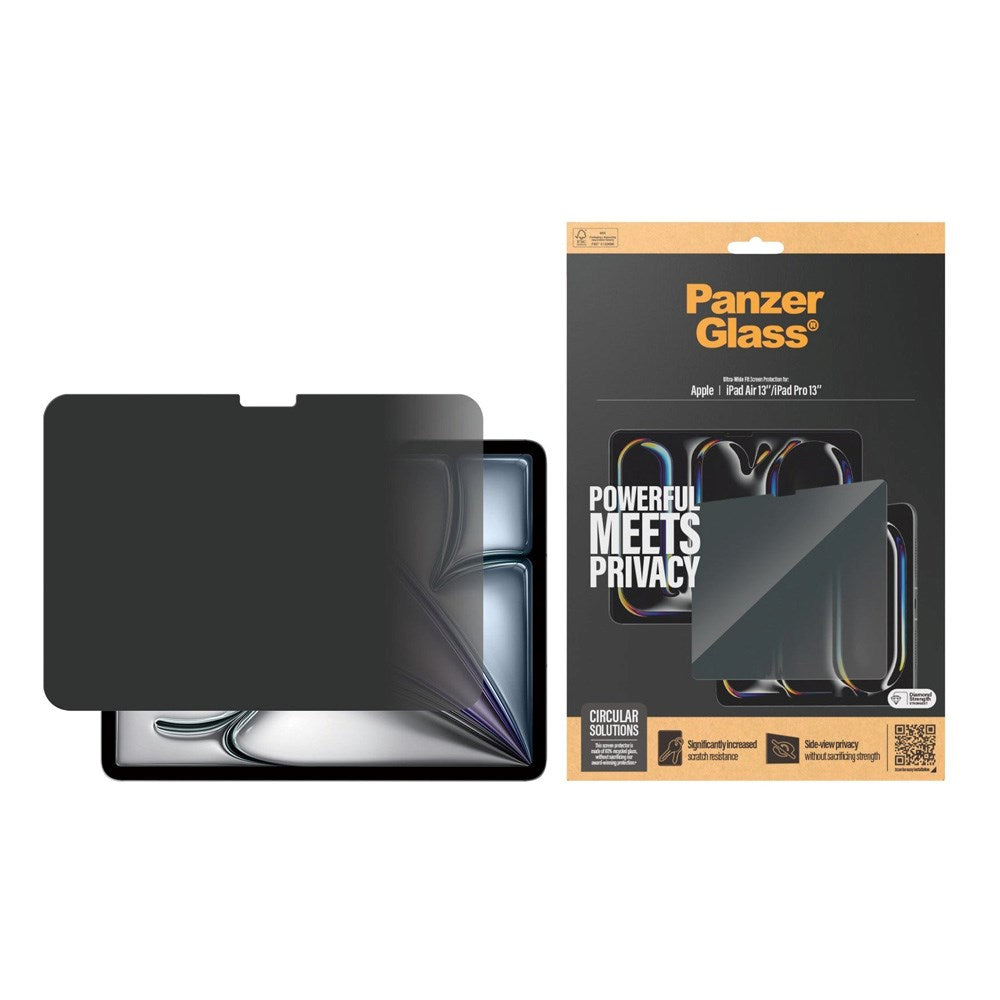 PanzerGlass Privacy Skärmskydd för Apple iPad Air 13" (2025 / 2024) / iPad Pro 13'' 2024 - Ultra-Wide Fit