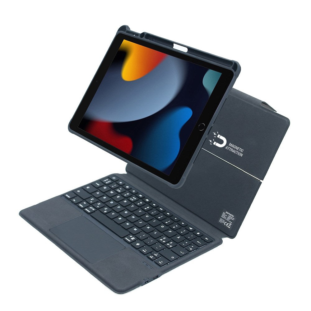 4Smarts Tangentbord för iPad 10,2 - Solid Pro Svenska Layout - Svart