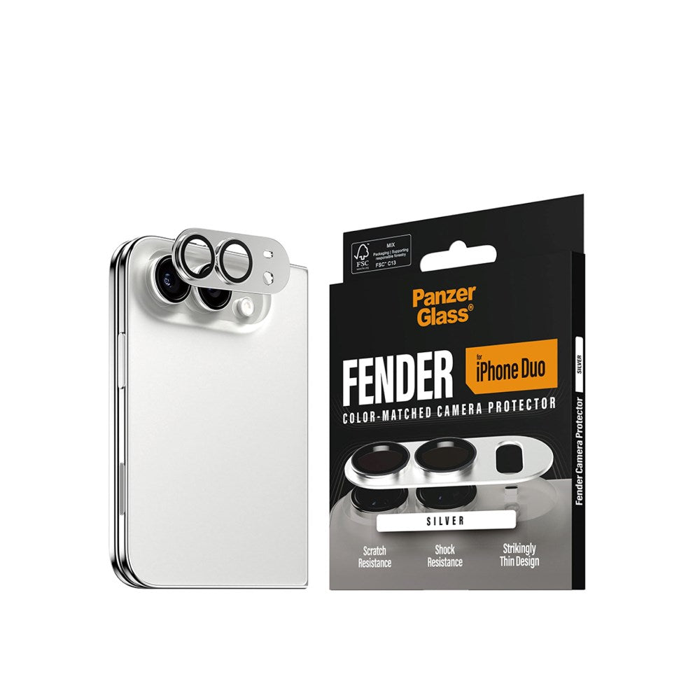 iPhone Duo PanzerGlass FENDER Kameralinsskydd - Silver