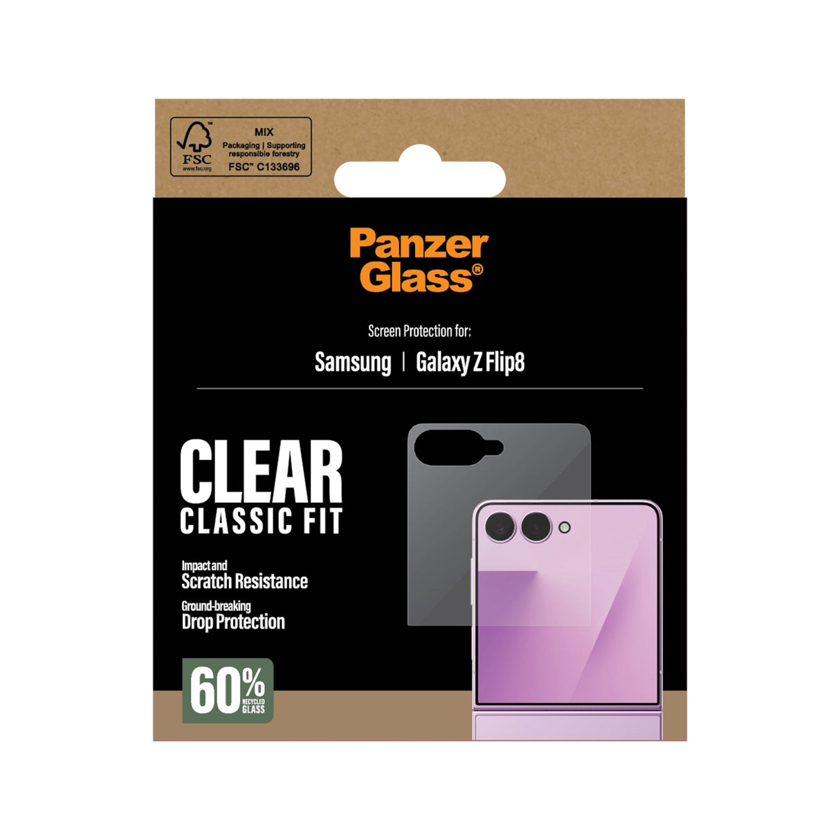 PanzerGlass® Samsung Galaxy Z Flip8 Skärmskydd - Genomskinlig
