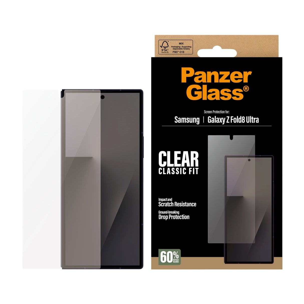 Samsung Galaxy Z Fold8 Ultra PanzerGlass® Skärmskydd - Transparent