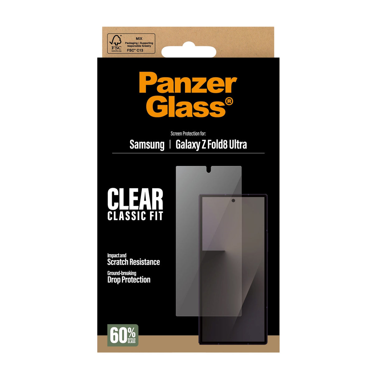 Samsung Galaxy Z Fold8 Ultra PanzerGlass® Skärmskydd - Transparent