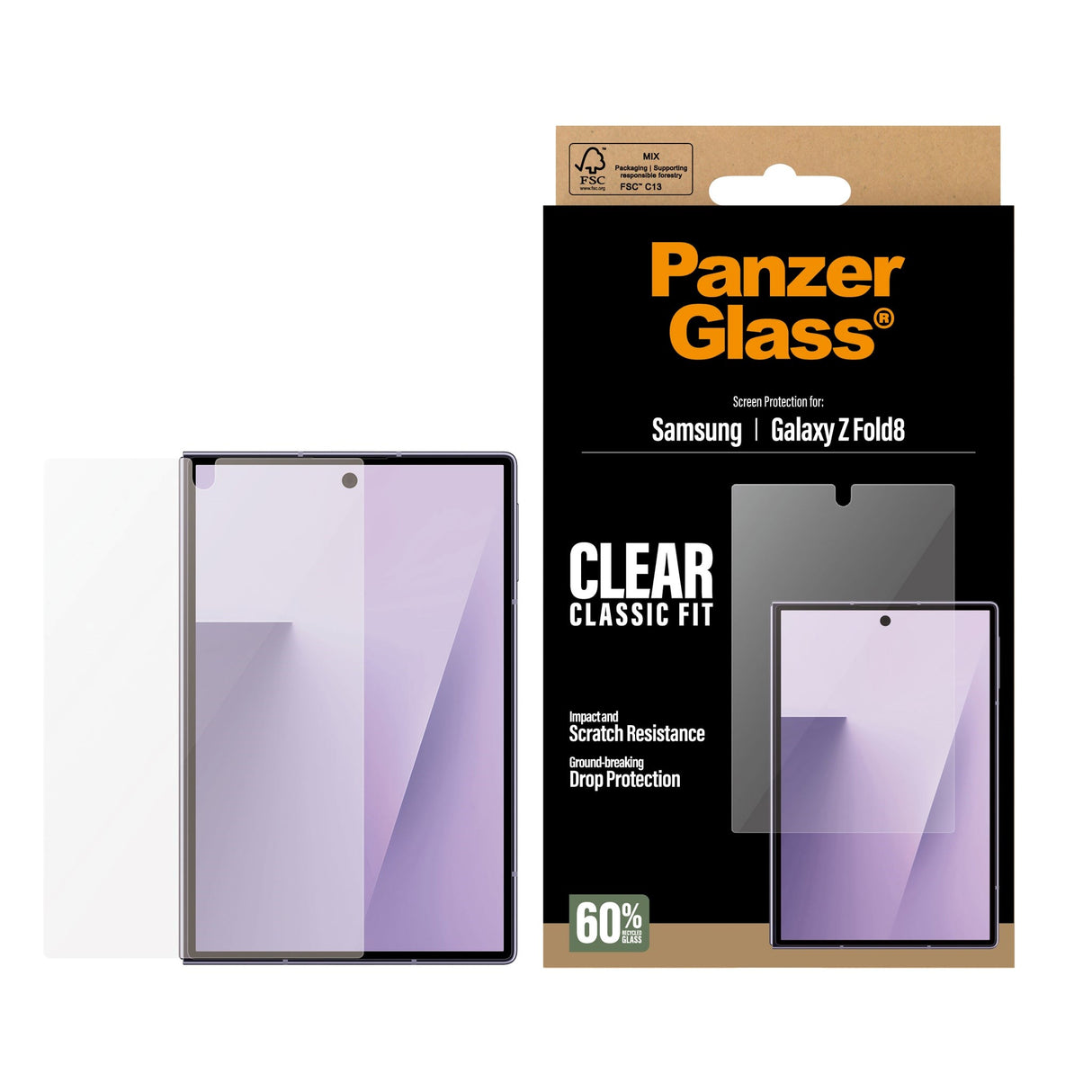 Samsung Galaxy Z Fold8 PanzerGlass® Classic Fit Skärmskydd