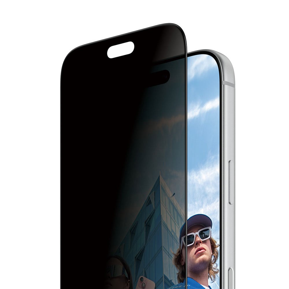 iPhone 18 Pro PanzerGlass Ultra Wide Fit Skärmskyddsglas m. FastFit In-A-Box - Privacy - Genomskinlig