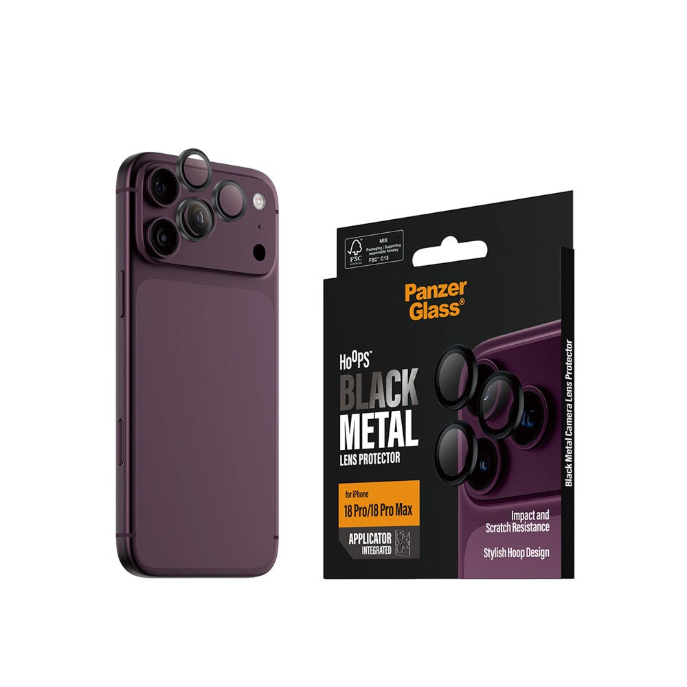 iPhone 18 Pro / Pro Max PanzerGlass Hoops - Kameraskydd - Svart