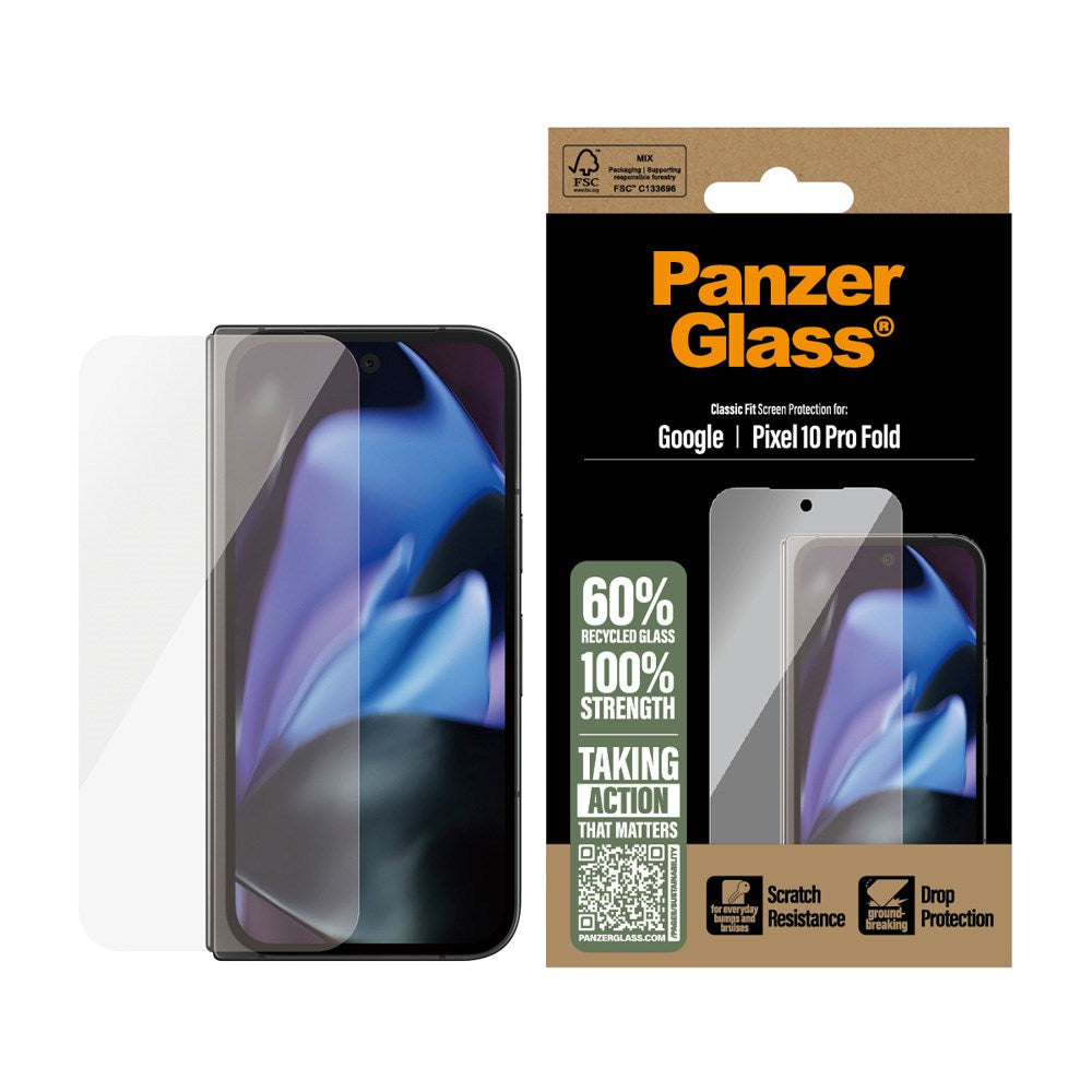 PanzerGlass Google Pixel 10 Pro Fold Skärmskyddsglas - Ultra Wide Fit - Genomskinlig