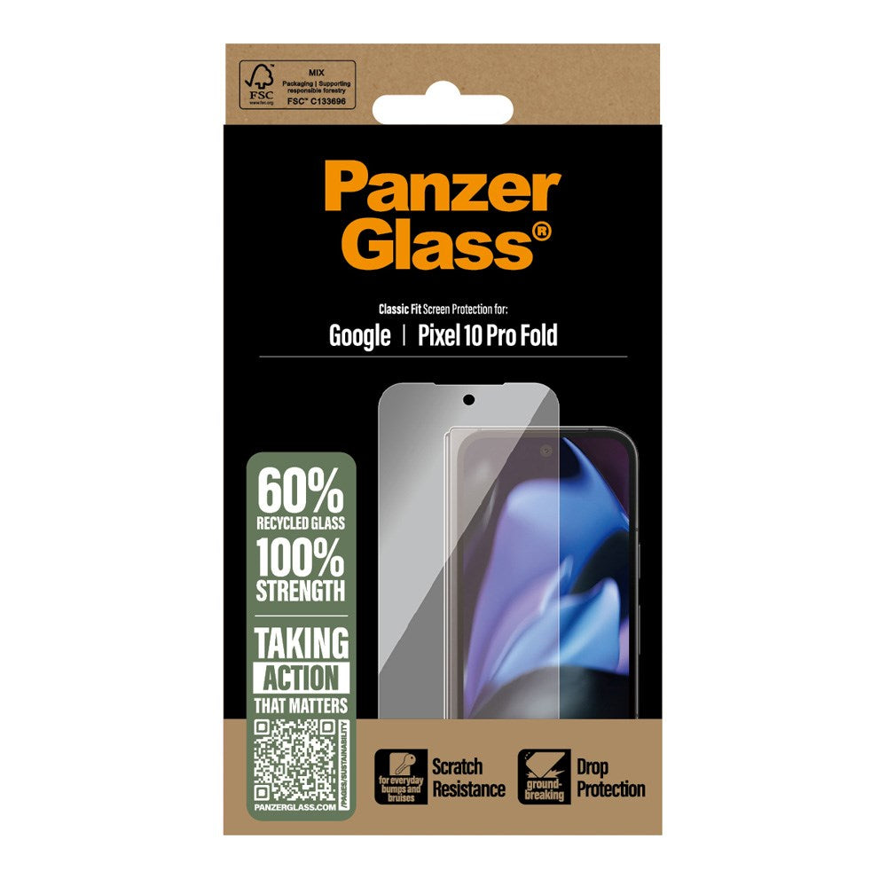 PanzerGlass Google Pixel 10 Pro Fold Skärmskyddsglas - Ultra Wide Fit - Genomskinlig