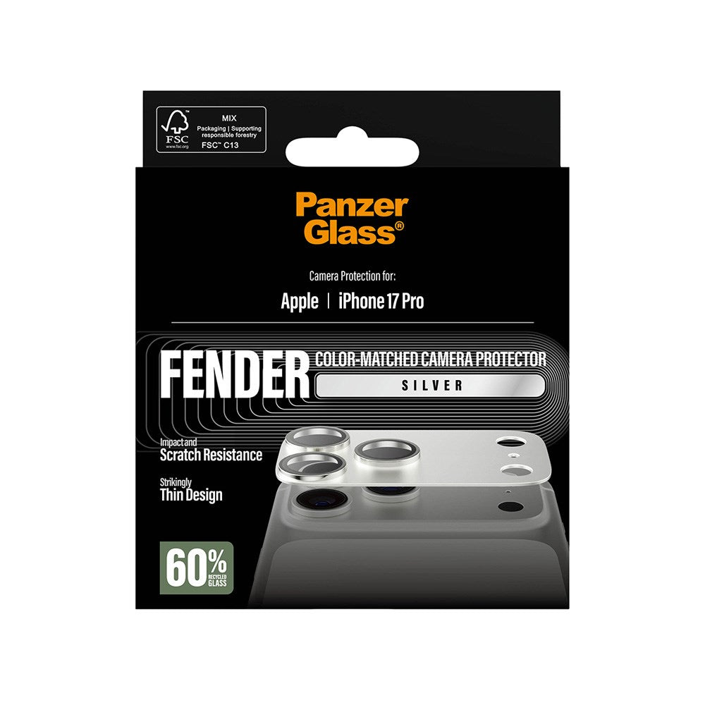iPhone 17 Pro PanzerGlass FENDER Kameralinsskydd - Silver