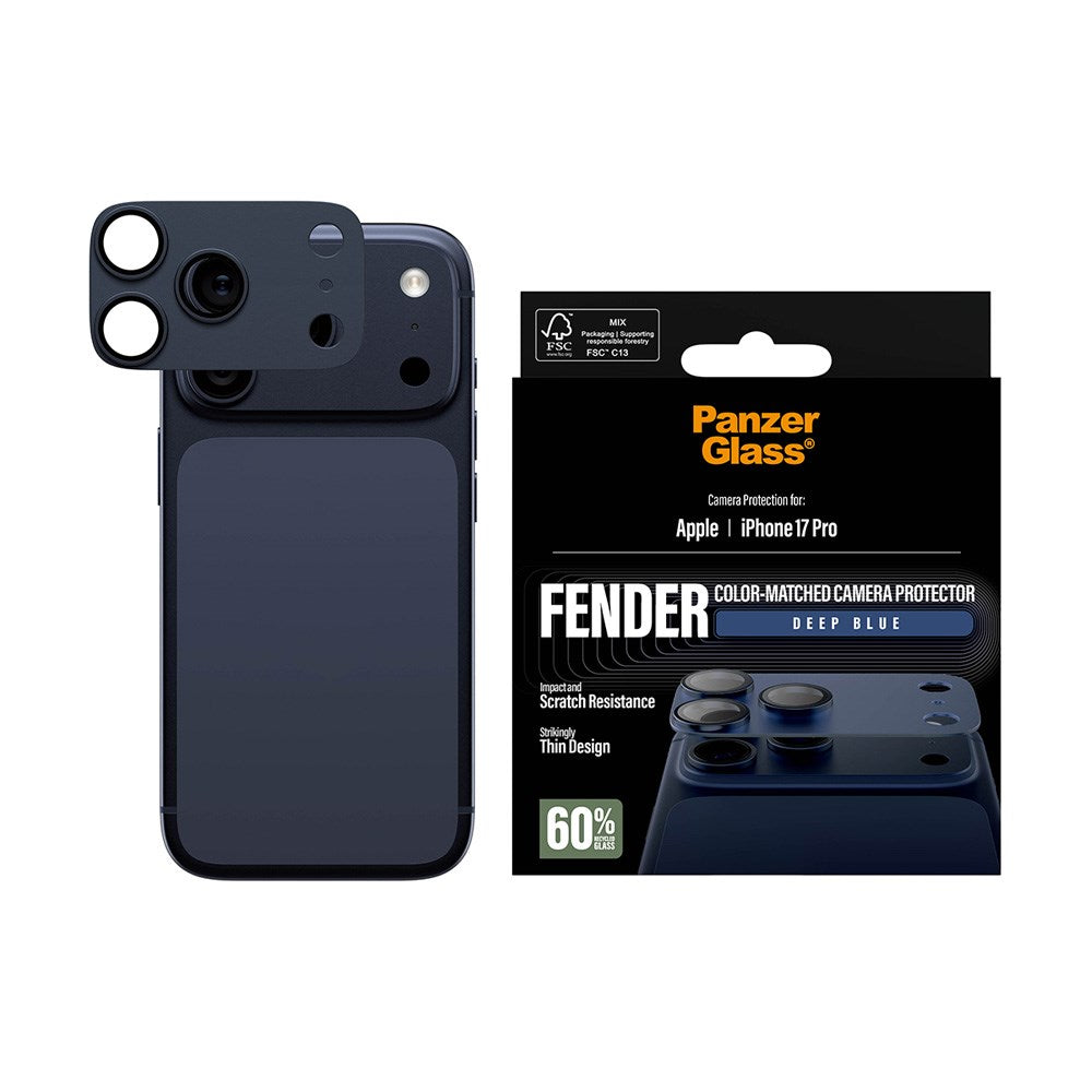 iPhone 17 Pro PanzerGlass FENDER Kameralinsskydd - Deep Blue