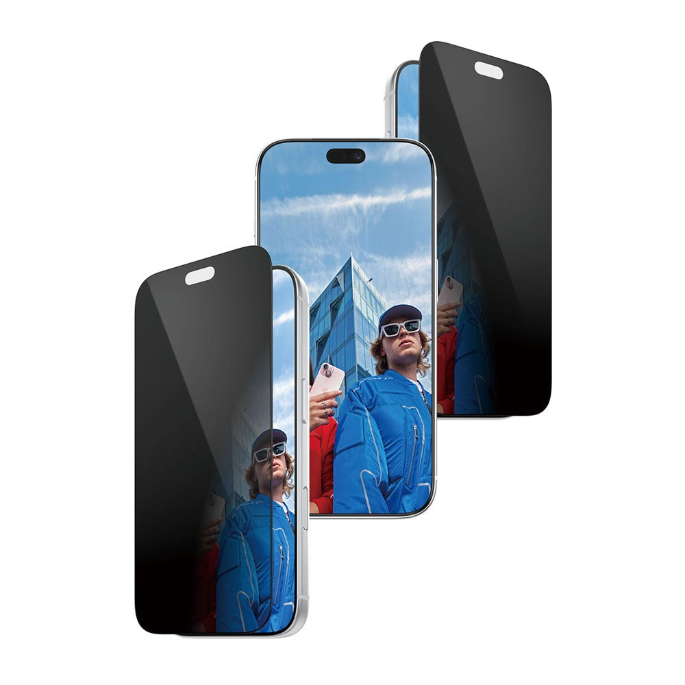 iPhone 18 Pro PanzerGlass Skärmskyddsglas - Ultra Wide Fit med EasyAligner - Privacy - Genomskinlig