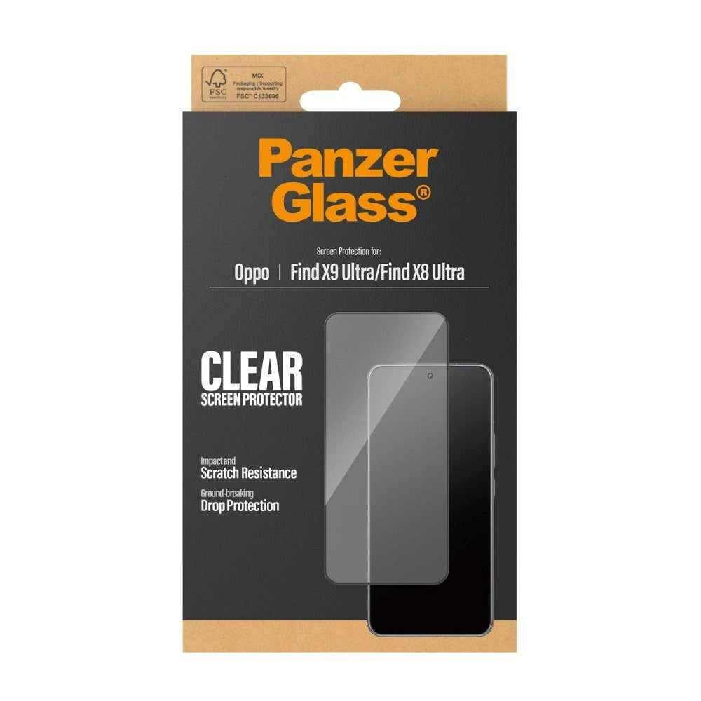 OPPO Find X9 Ultra PanzerGlass Skärmskyddsglas - Ultra Wide Fit med EasyAligner - Genomskinlig