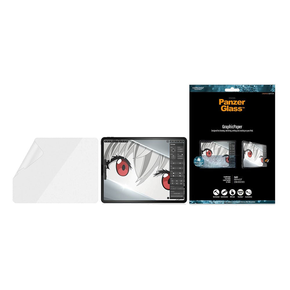 iPad Pro 12.9" (2022 / 2021 / 2020 / 2018) PanzerGlass Skärmskydd GraphicPaper - Antibakteriellt - Transparent