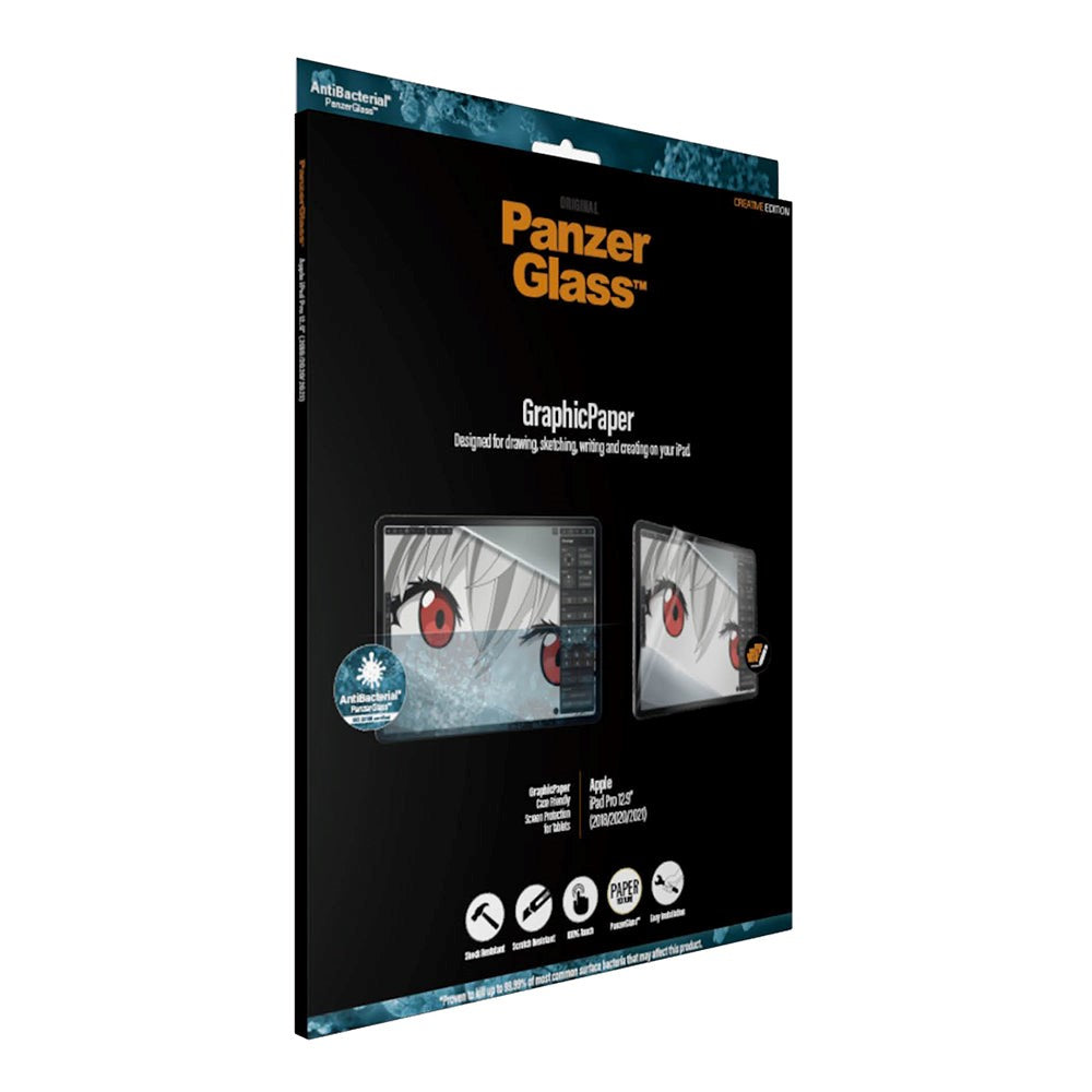 iPad Pro 12.9" (2022 / 2021 / 2020 / 2018) PanzerGlass Skärmskydd GraphicPaper - Antibakteriellt - Transparent