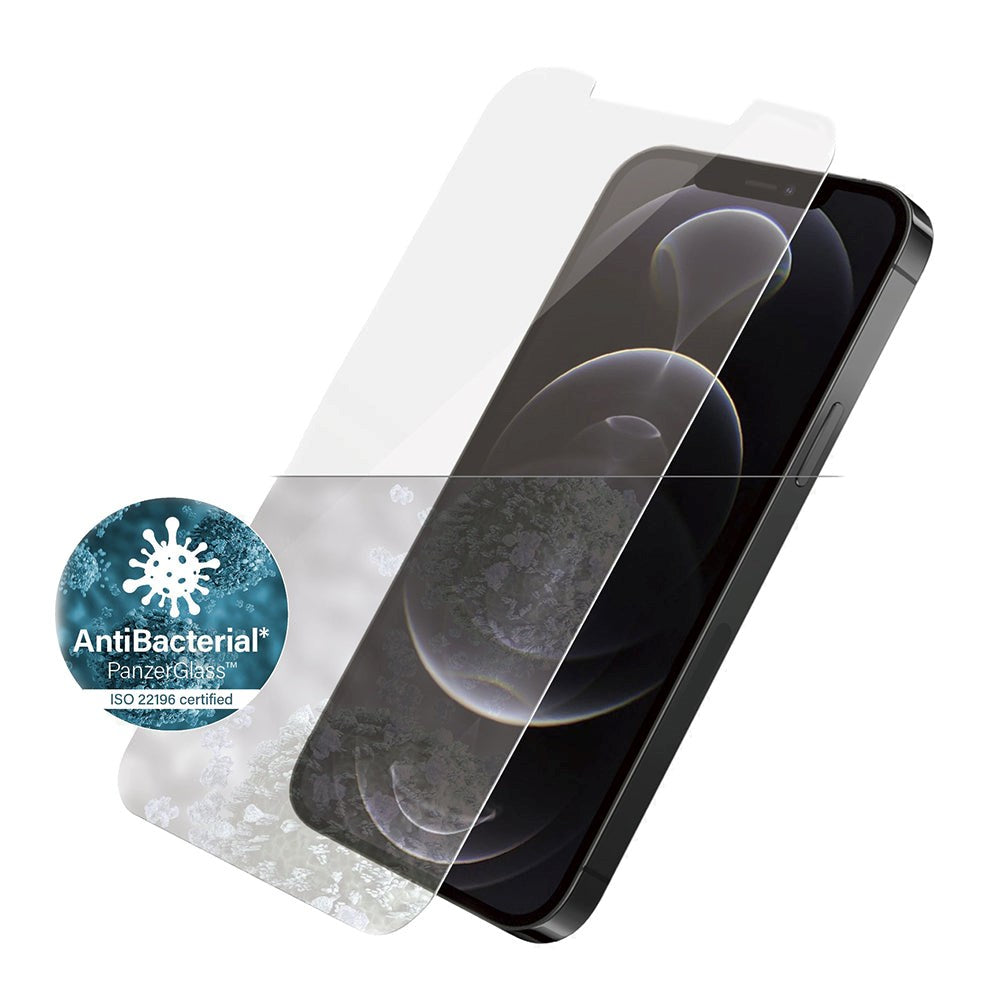iPhone 12 / 12 Pro PanzerGlass Skärmskydd - Standard Fit - Antibakteriellt - Transparent