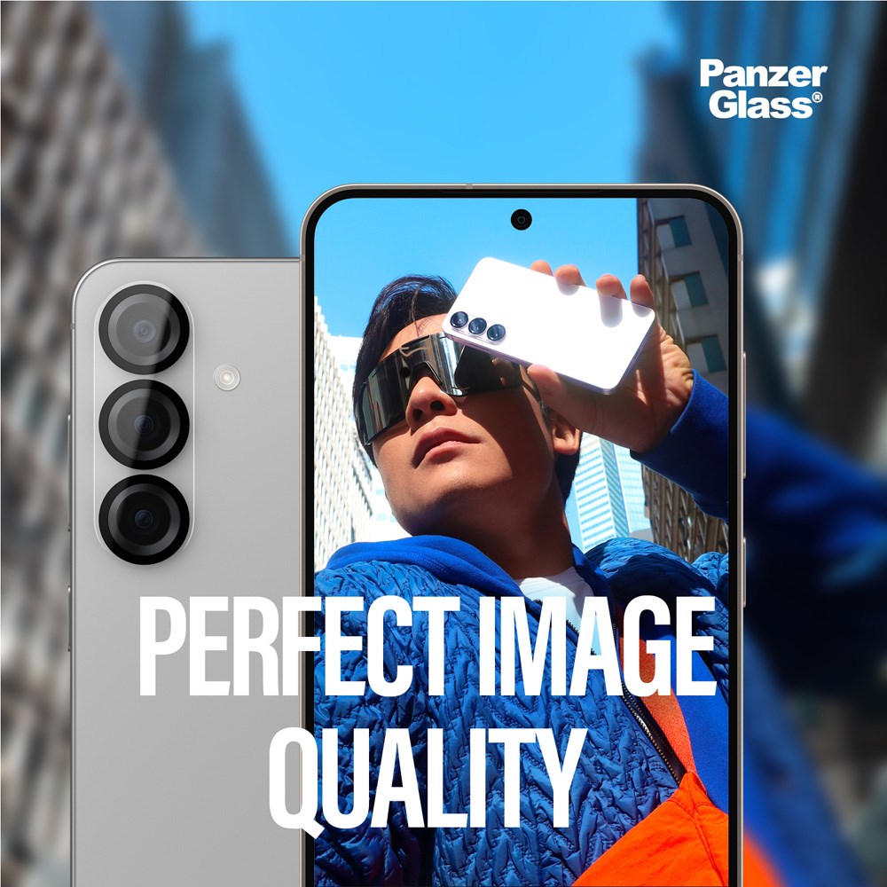 Samsung Galaxy S25+ (Plus) PanzerGlass PicturePerfect - Kameraskydd - Platinum Strength - Genomskinlig / Svart