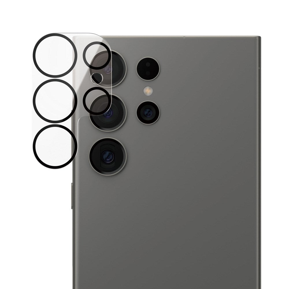 Samsung Galaxy S25 Ultra PanzerGlass PicturePerfect - Kameraskydd - Platinum Strength - Genomskinlig / Svart