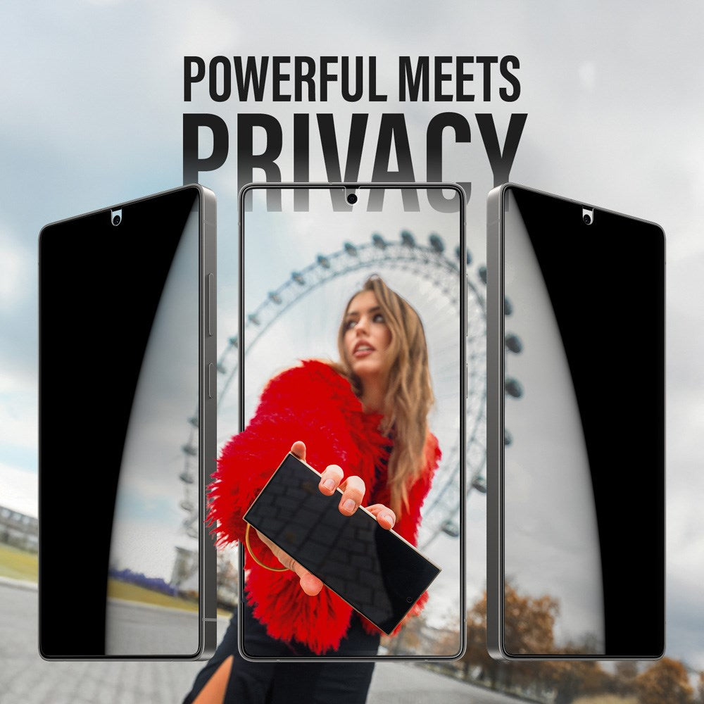 PanzerGlass Samsung Galaxy S25 Ultra - Ultra-Wide Fit Skärmskyddsglas - Privacy Funktion - Genomskinlig