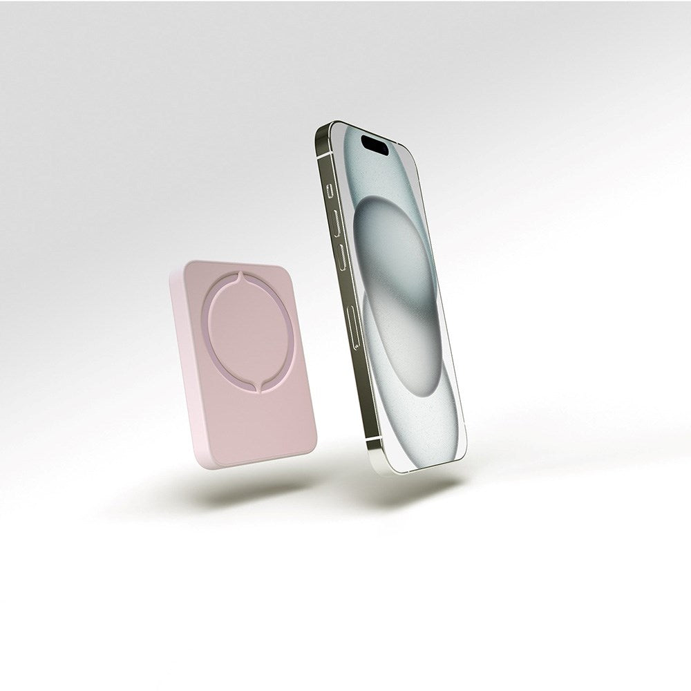 Puro Mini Power Mag 15W Magnetisk Powerbank 4200 mAh med USB-C Kontakt - MagSafe Kompatibel - Rosa