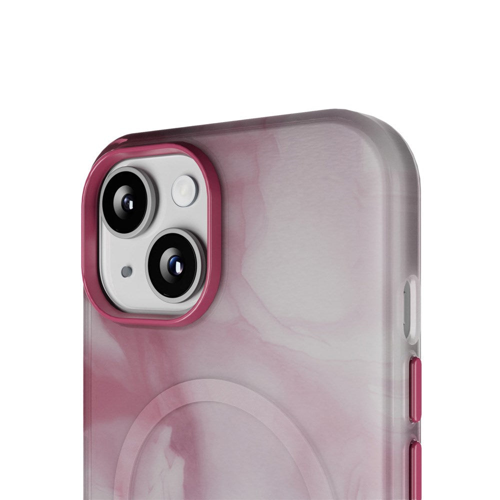 iPhone 15 Puro AQUA Flexibelt Plast Skal - MagSafe Kompatibelt - Rosa