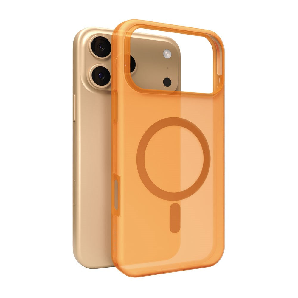 iPhone 17 Pro Max PURO DAYLIGHT Silikon Skal - MagSafe Kompatibel - Genomskinlig / Orange