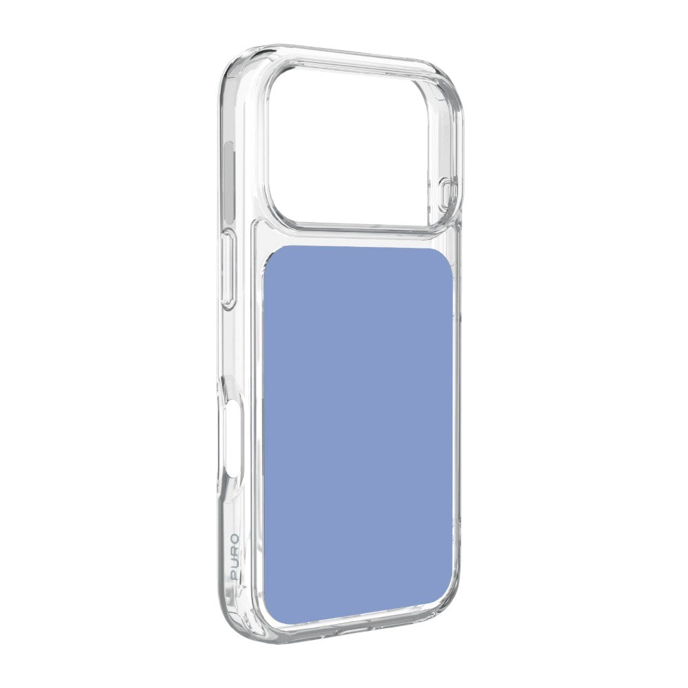 iPhone 18 Pro PURO PLATE MAG Skal - MagSafe Kompatibel - Genomskinlig / Ljusblå