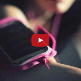 iPhone 5 / 5S Puro Löpararmband - Ljusblå