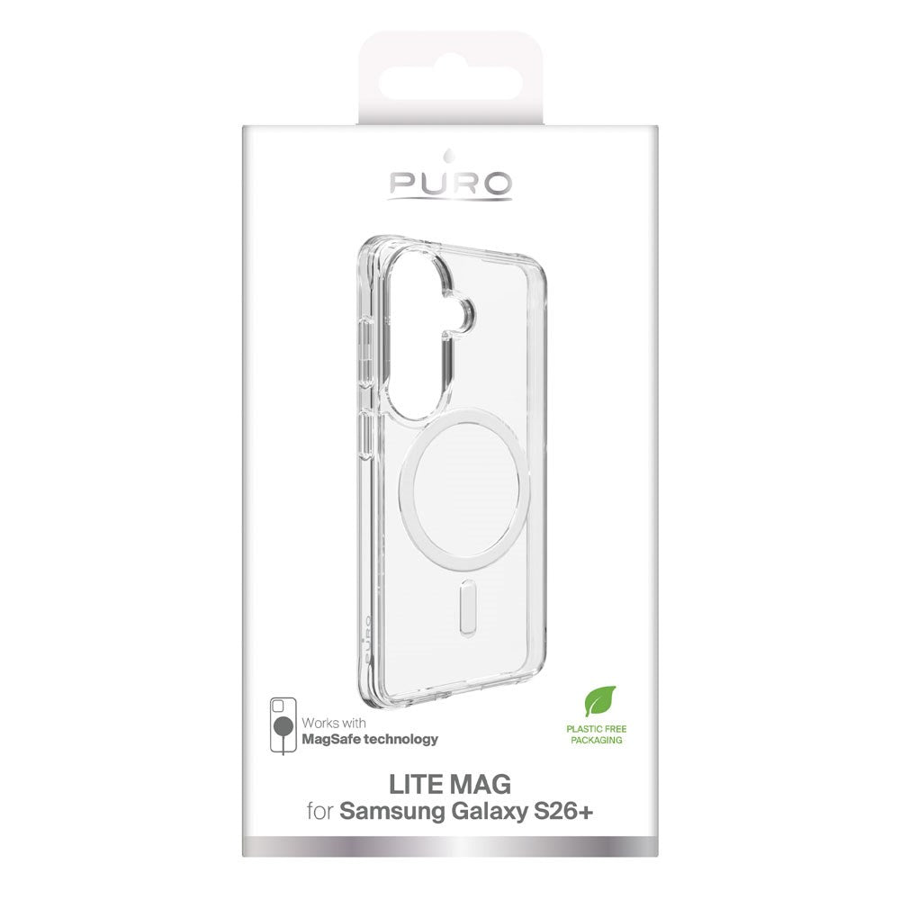 Samsung Galaxy S26+ (Plus) PURO LITE MAG Hybrid Skal - MagSafe Kompatibel - Genomskinlig