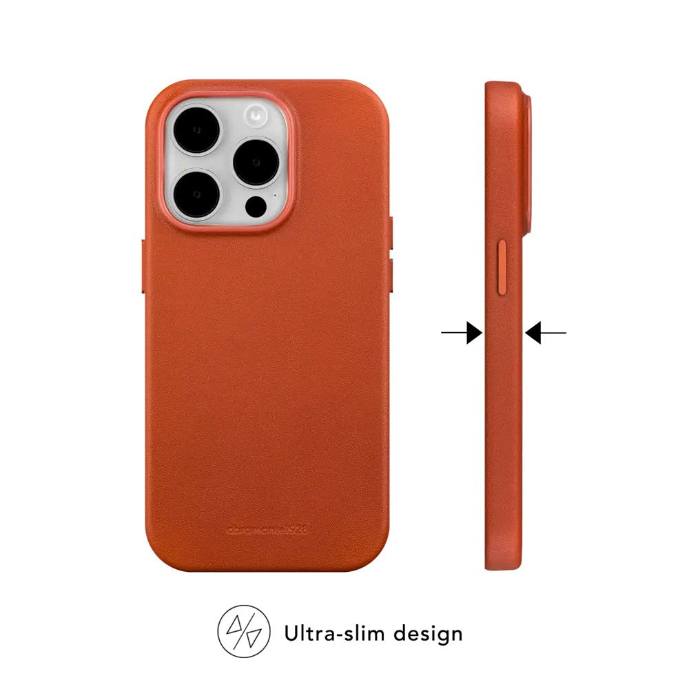 dbramante1928 iPhone 15 Pro Roskilde Skal - 100 % Äkta Läder - MagSafe-Kompatibel - Tan