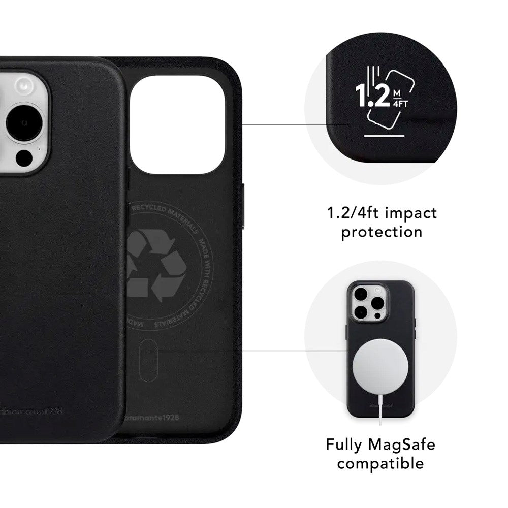 dbramante1928 iPhone 15 Pro Roskilde Skal - 100 % Återvunnen Plast - MagSafe-Kompatibel - Black