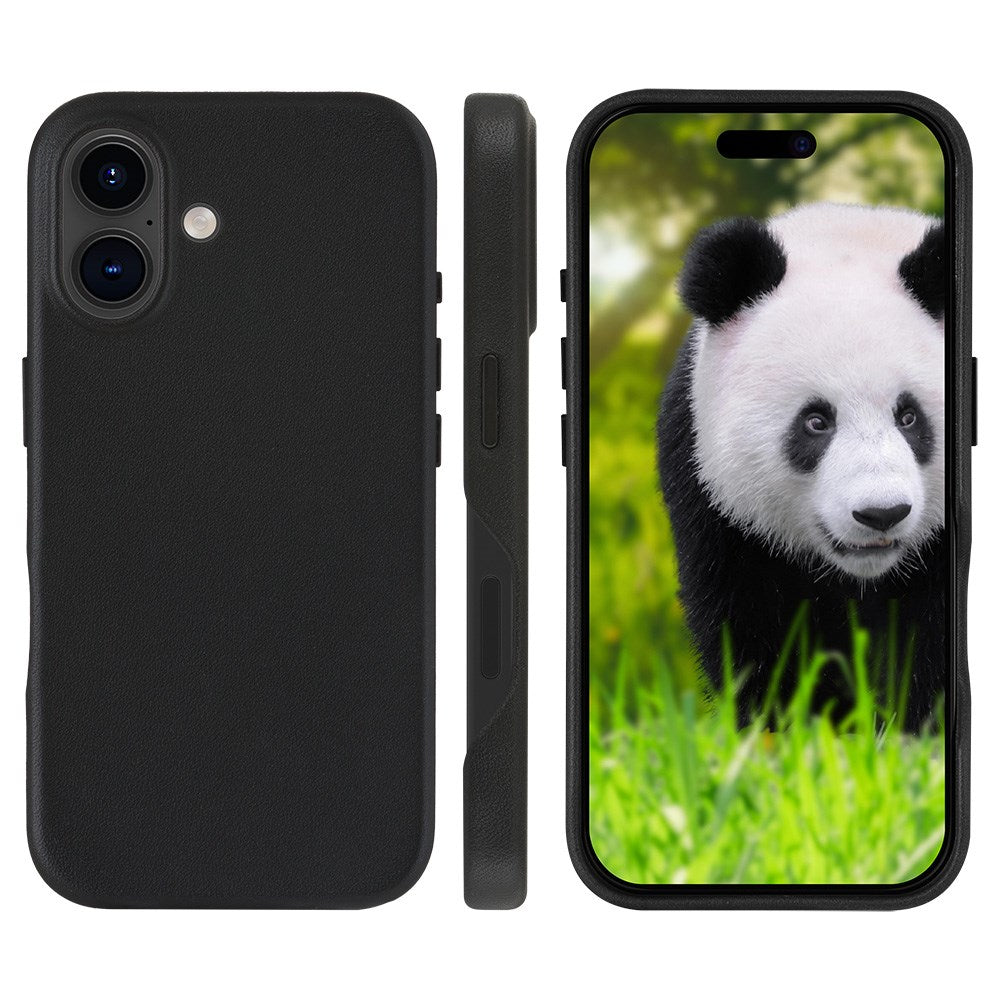 Dbramante1928 iPhone 16 Roskilde Skal - 100 % Äkta Läder - MagSafe-Kompatibel - Svart