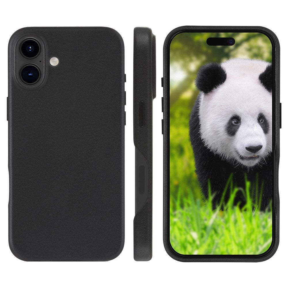 Dbramante1928 iPhone 16 Pro Roskilde Skal - 100 % Äkta Läder - MagSafe-Kompatibel - Svart