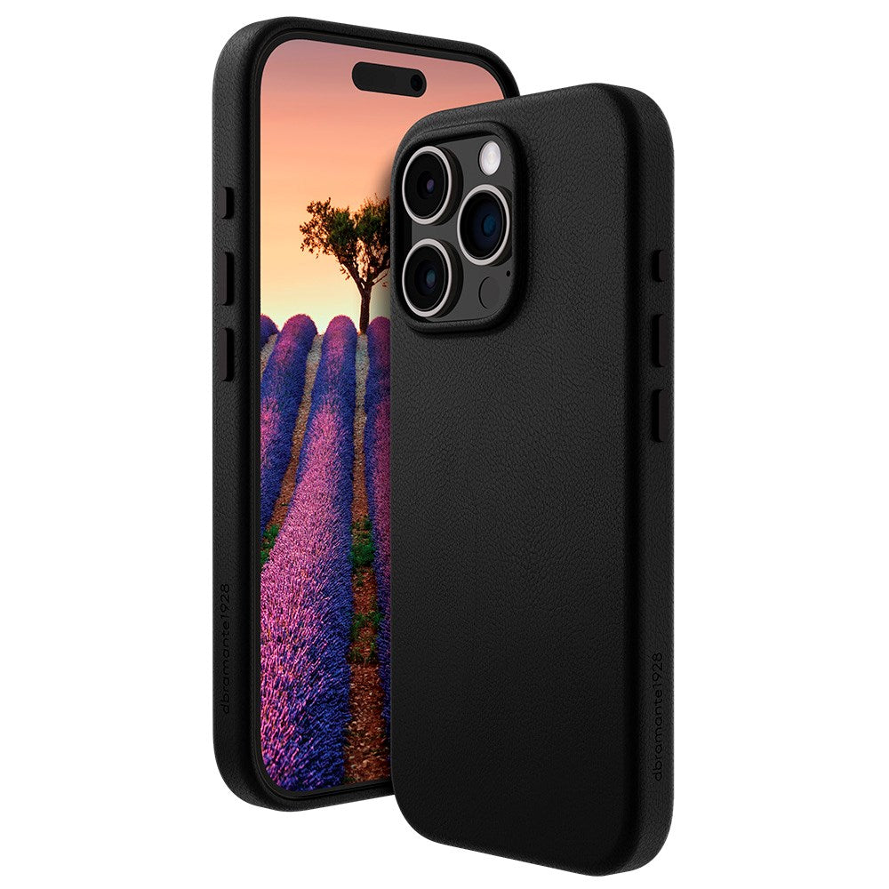 Dbramante1928 iPhone 16 Pro Max Roskilde Skal - 100 % Äkta Läder - MagSafe-Kompatibel - Svart