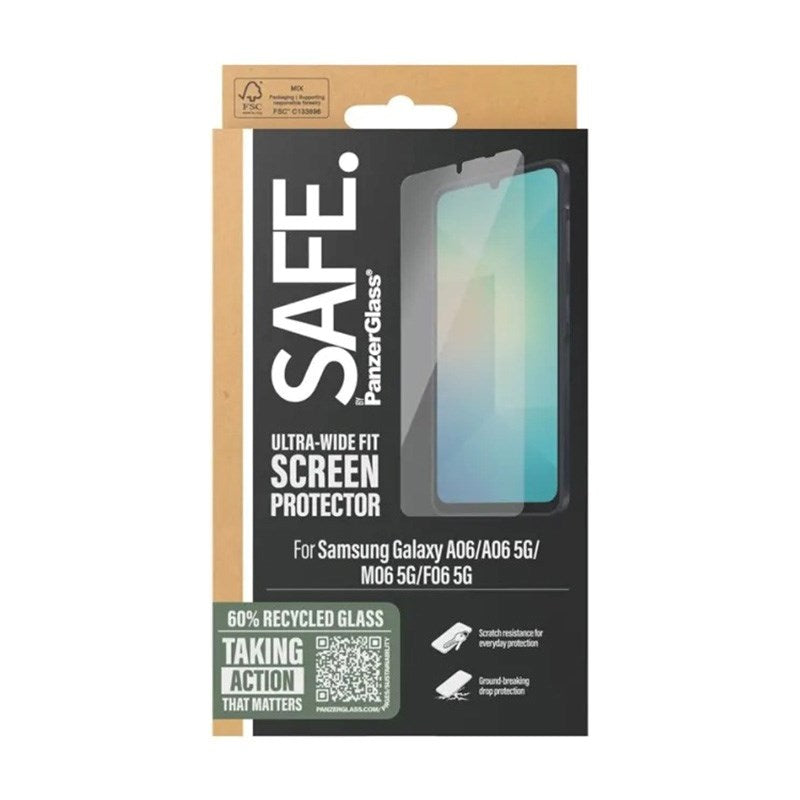 SAFE by PanzerGlass Samsung Galaxy A06 Ultra-Wide Fit Skärmskyddsglas - Genomskinlig
