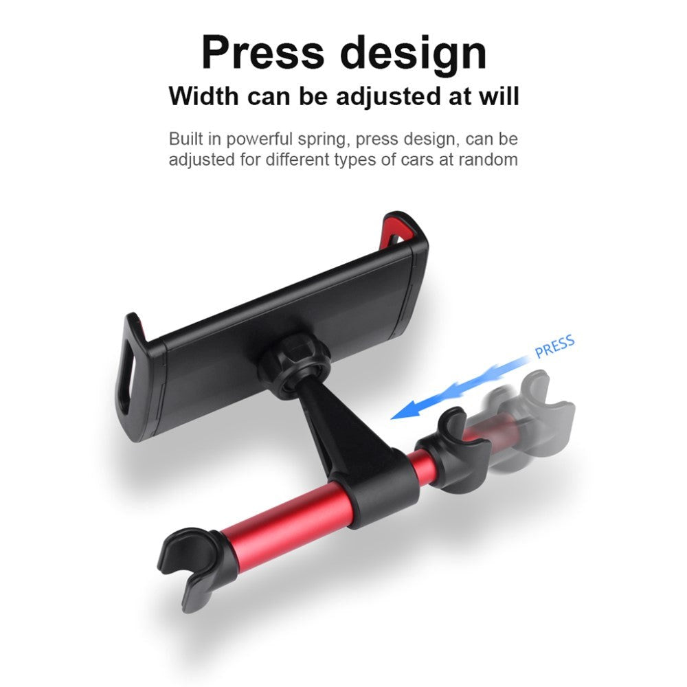 Lenuo 360 graders telefon & surfplatta för nackstöd - Max Mobil: 120mm x 200mm - Svart / röd