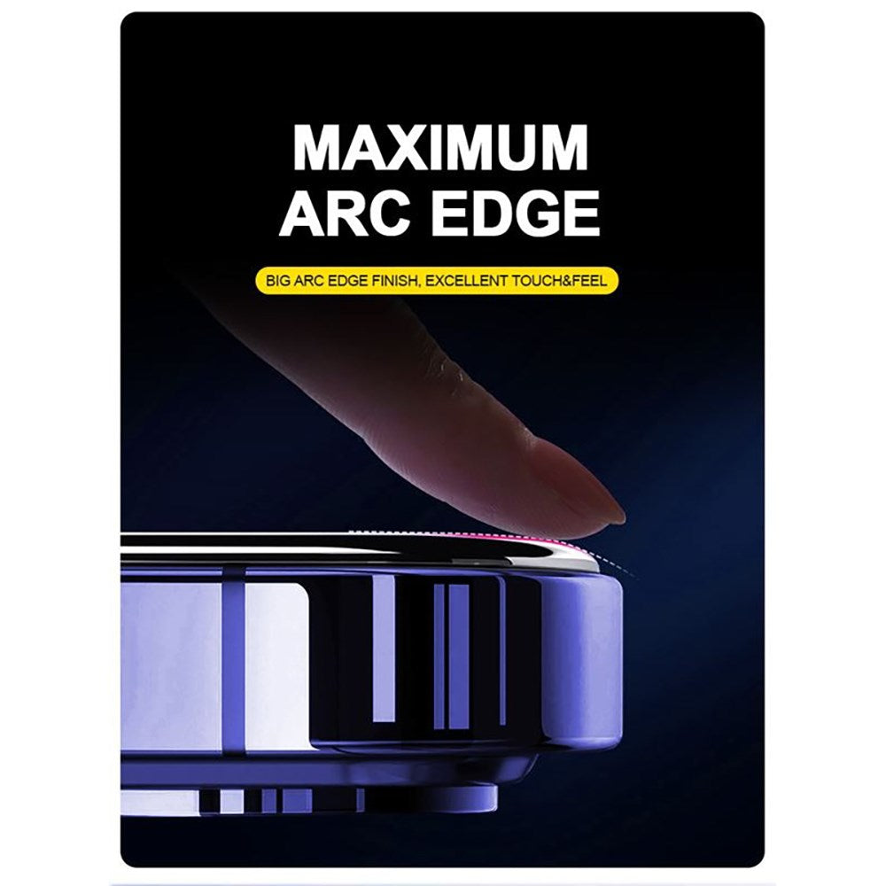 iPhone 16 Mobile Origin Skärmskyddsglas m. Applikator - Genomskinlig / Svart Kant