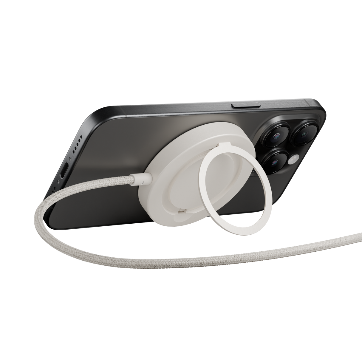 Native Union Snapstand Qi2 Magnetisk Trådlös Laddare m. Ståfunktion - Beige