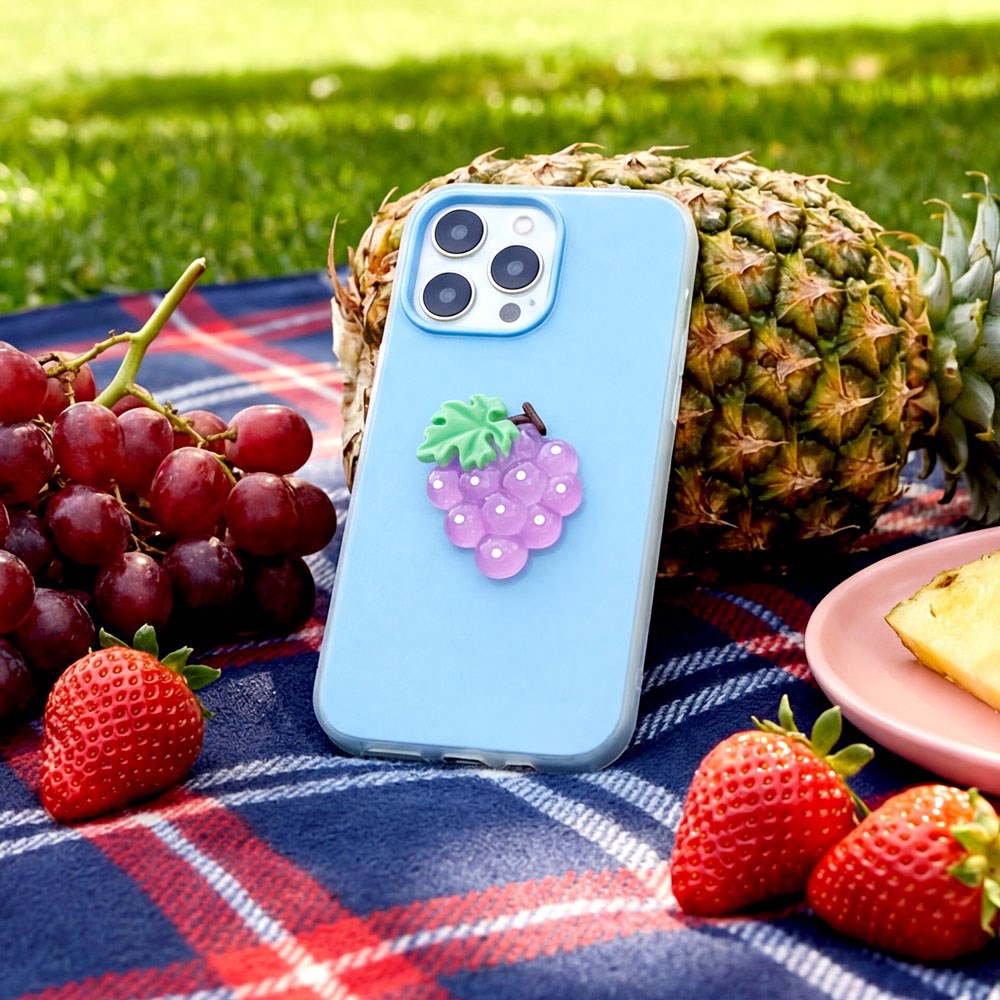 iPhone 17 TFO 3D Frukt Skal – Druvor