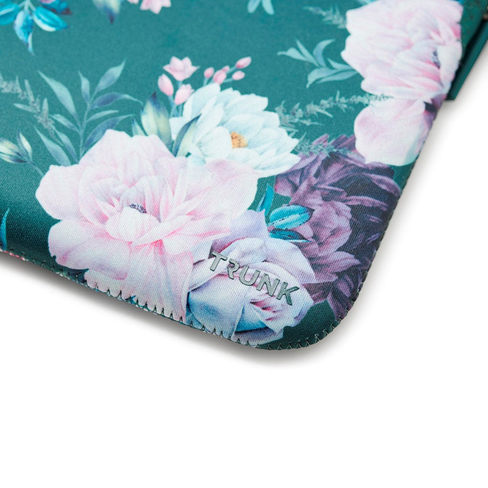 Trunk Neoprene Sleeve för MacBook 13" (30.5 x 21.5 x 1.5 cm) - Sweet Power Green Flower
