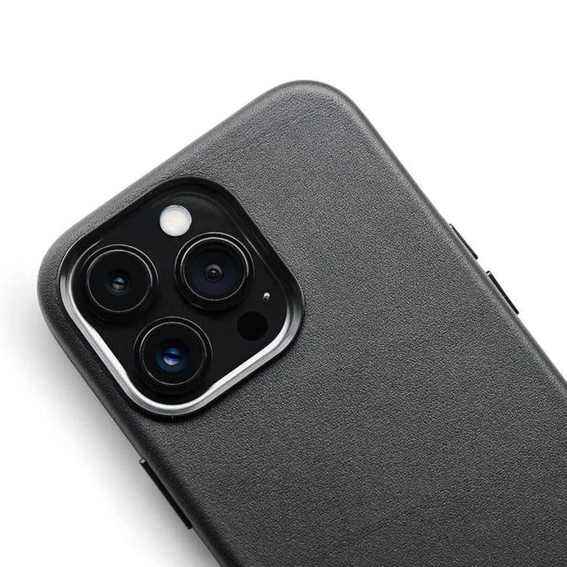 iPhone 13 Pro Trunk Äkta Läder Skal - Svart