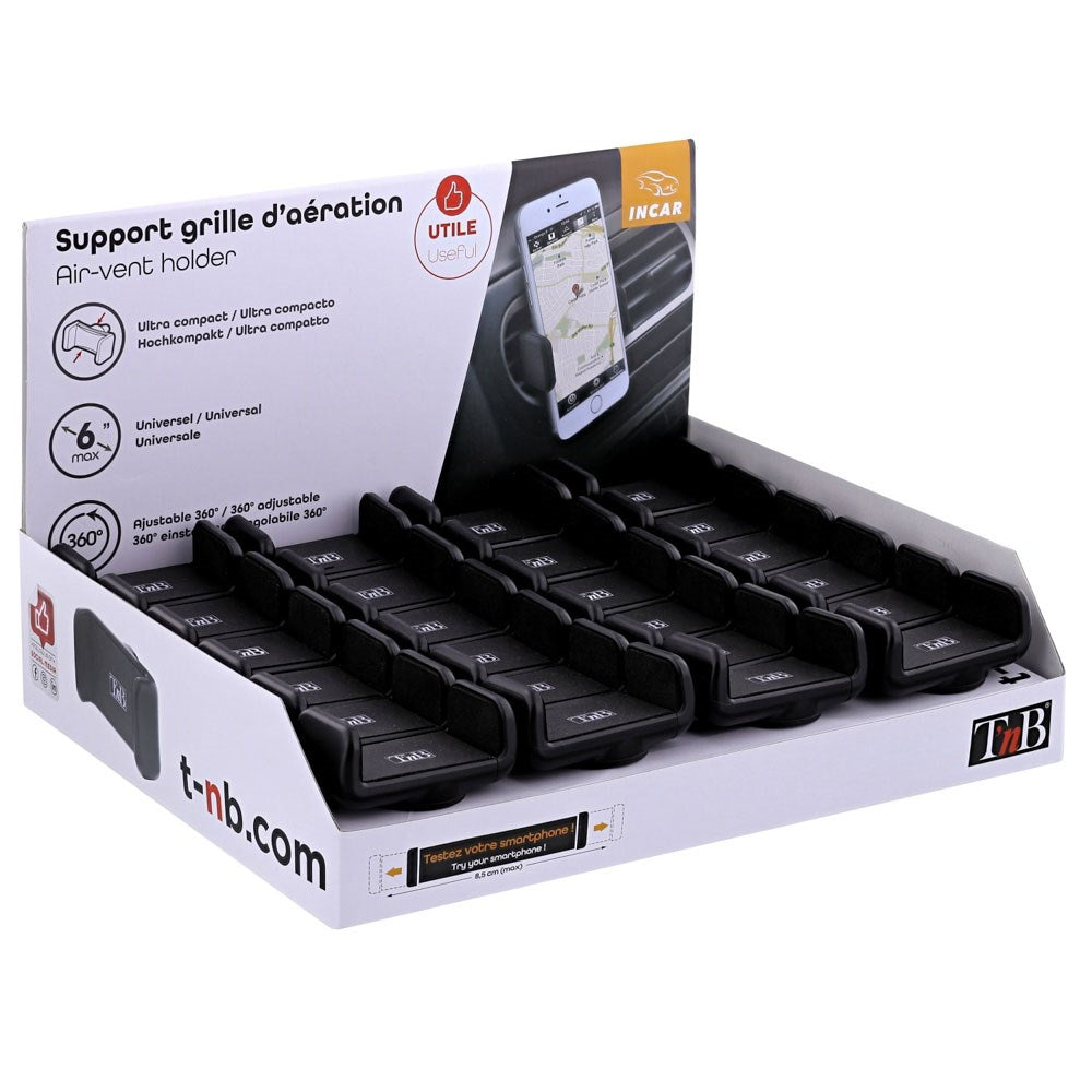 T'NB Mobilhållare för Bilventilationssystem - Svart
