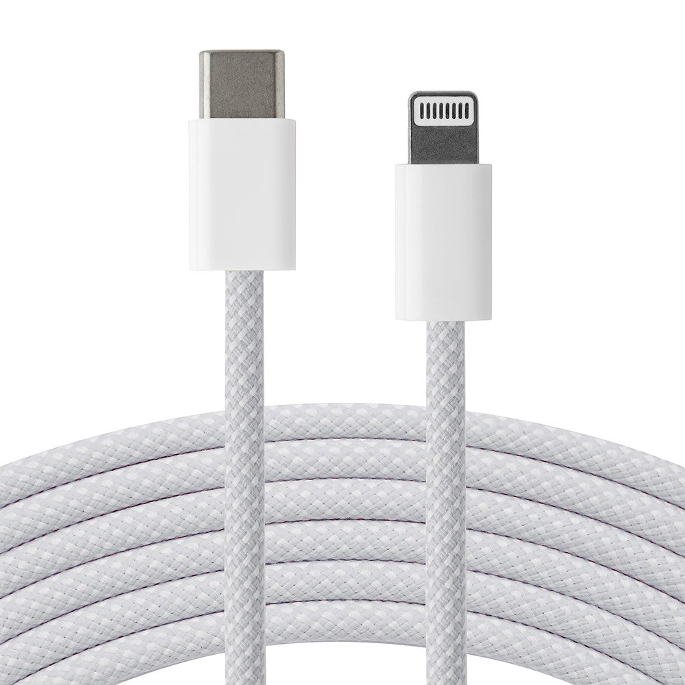 Xceed Braided USB-C till Lightning Kabel PD 60W - 2m - Vit