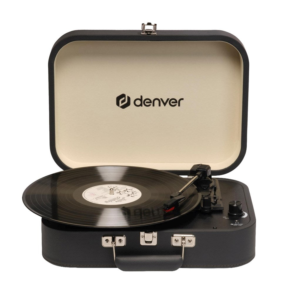 Denver VPL-130 Skivspelare med 2 x 10W Högtalare & Inspelningsprogramvara - Svart