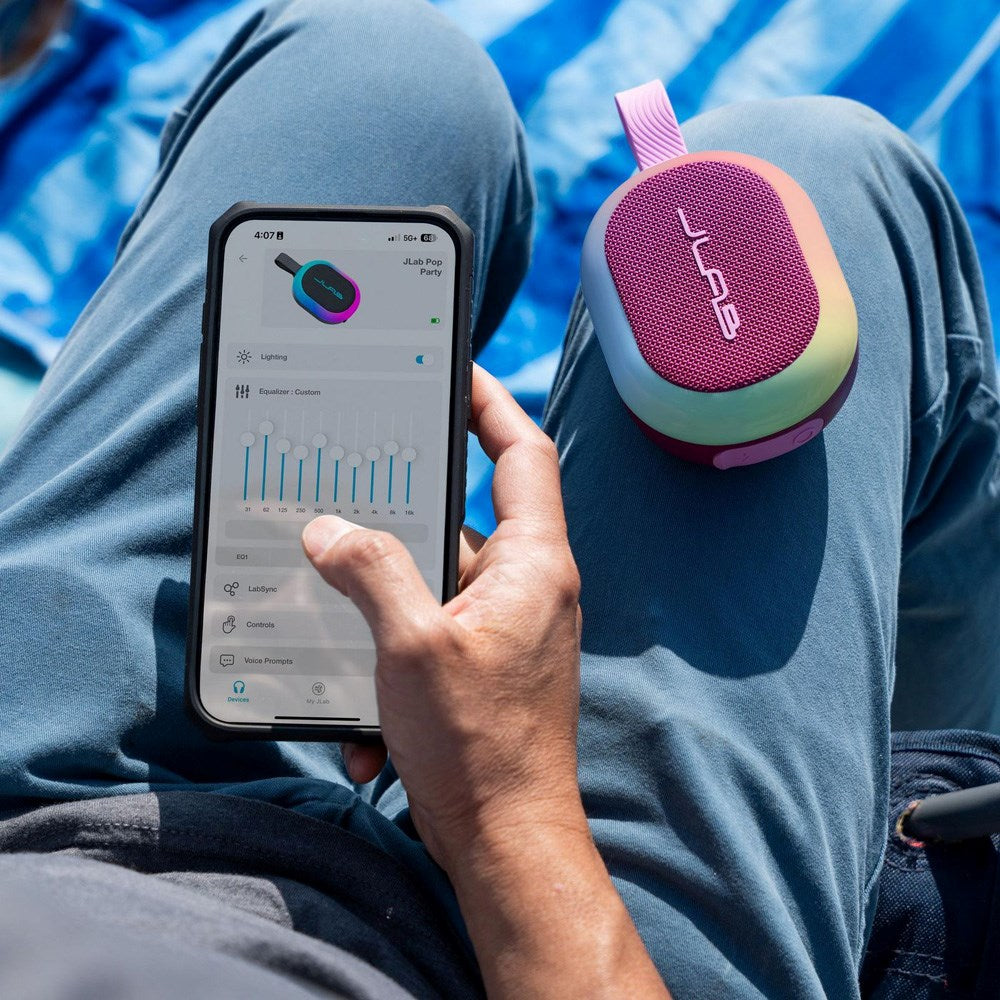 JLab Pop Bluetooth Högtalare med Ljus - Rosa