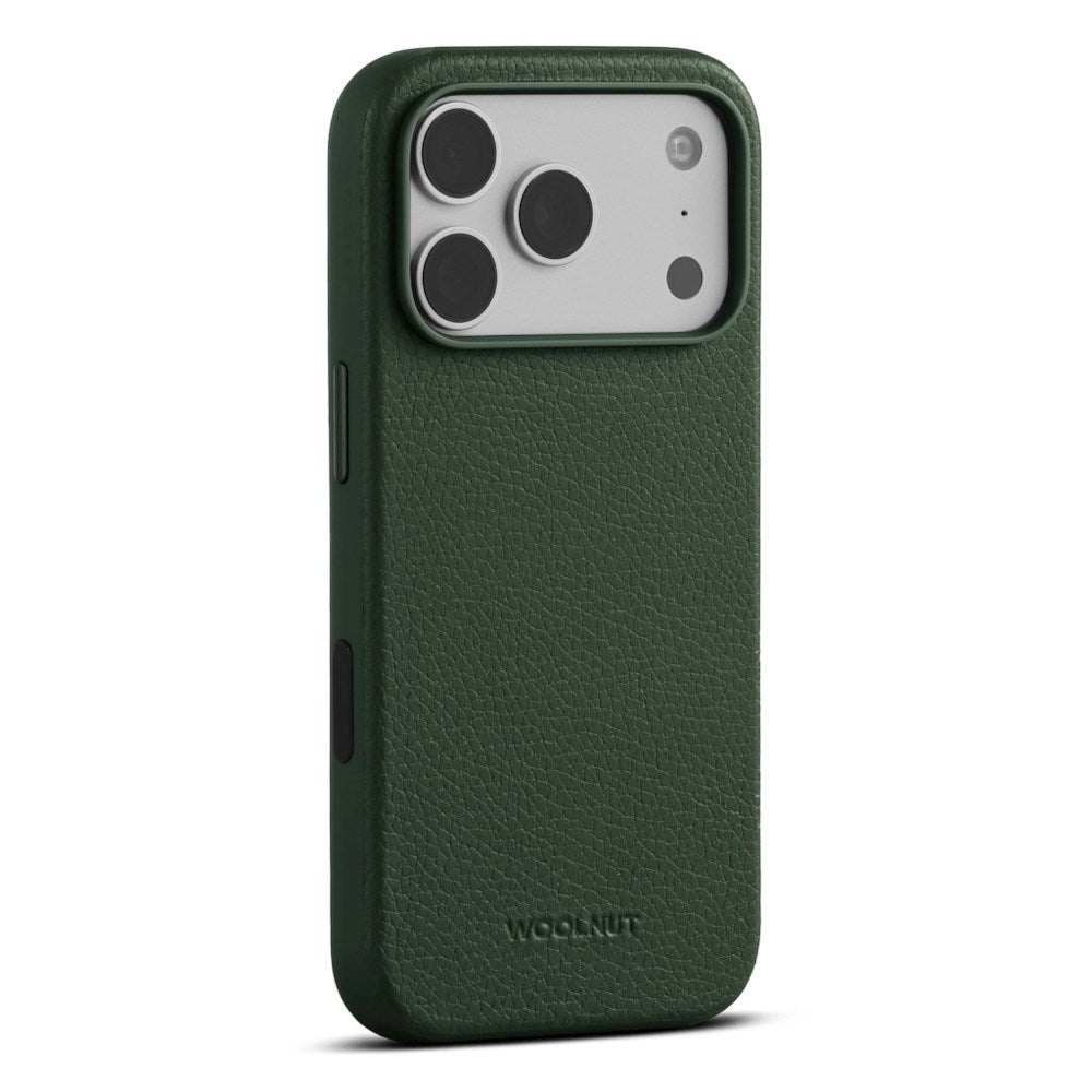 iPhone 18 Pro WOOLNUT Äkta Läder Skal - MagSafe Kompatibelt - Grön